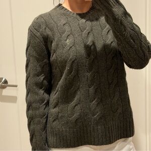 Polo Ralph Lauren Charcoal Cable Knit Sweater